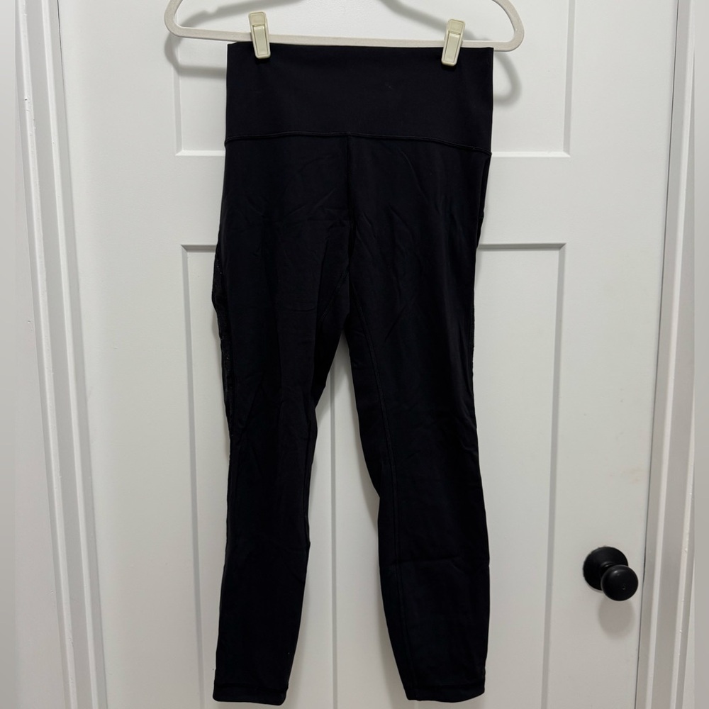 Lululemon Black Leggings with Lace Details